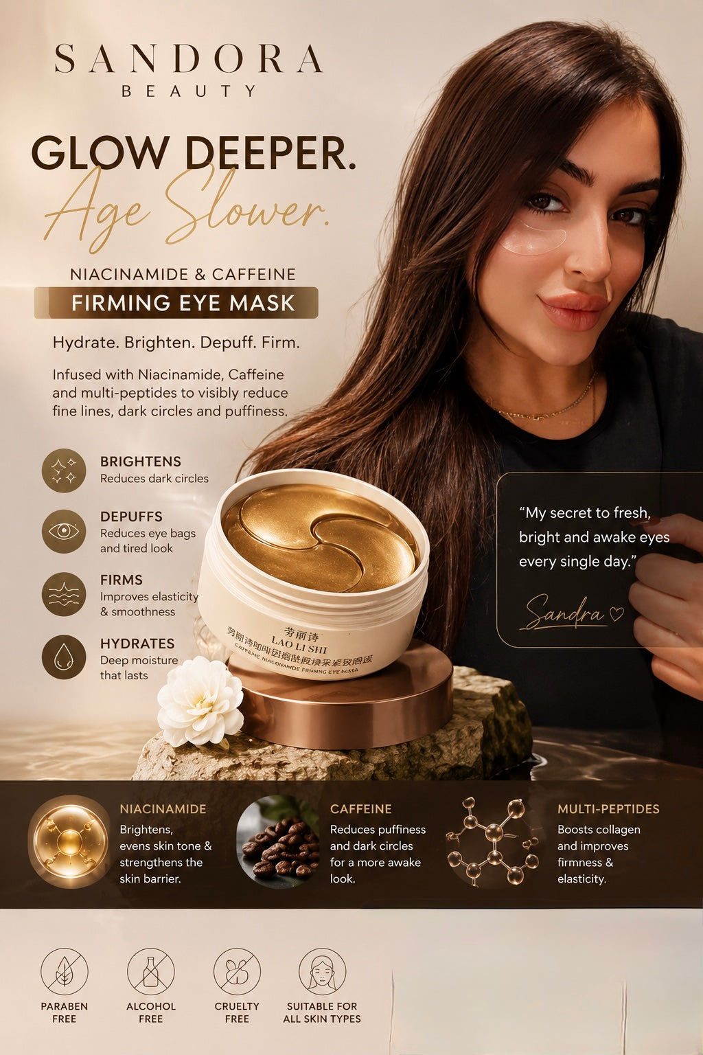 Nicotinamide Radiant Firming Eye Masks